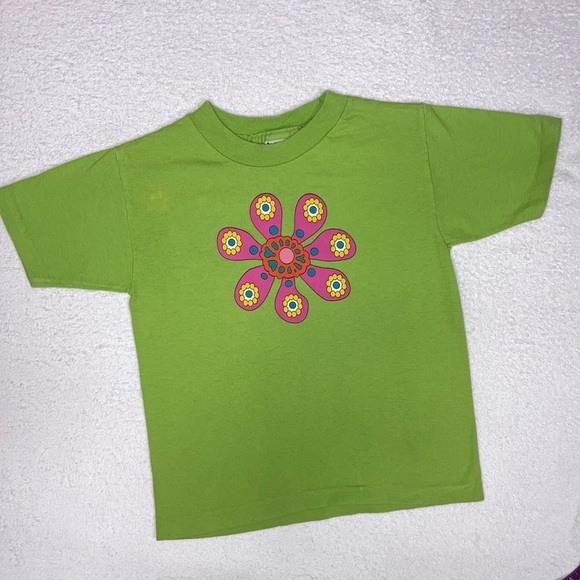 Vintage MisTeeV-us single stitch flower power tee 4/5 - Picture 1 of 10
